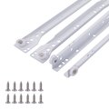 South Main Hardware 10 in. White Coated Steel Euro Bottom Mount Drawer Slides SLIDE-R-10